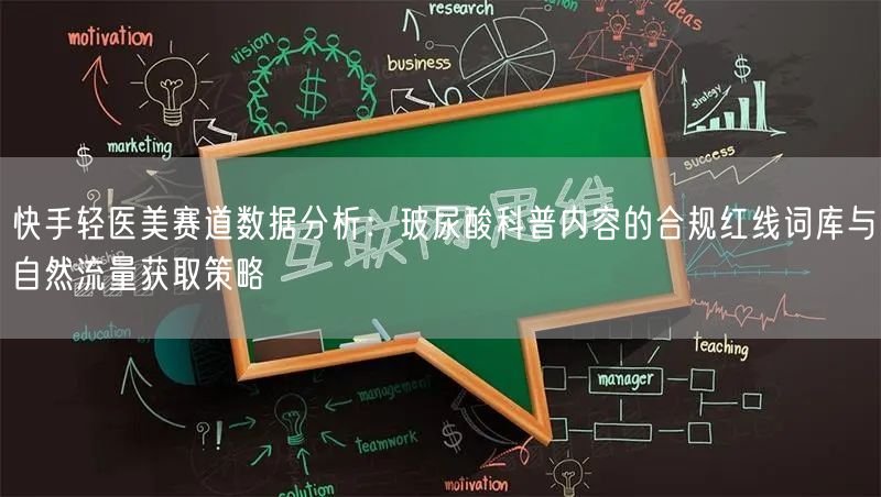 快手轻医美赛道数据分析：玻尿酸科普内容的合规红线词库与自然流量获取策略