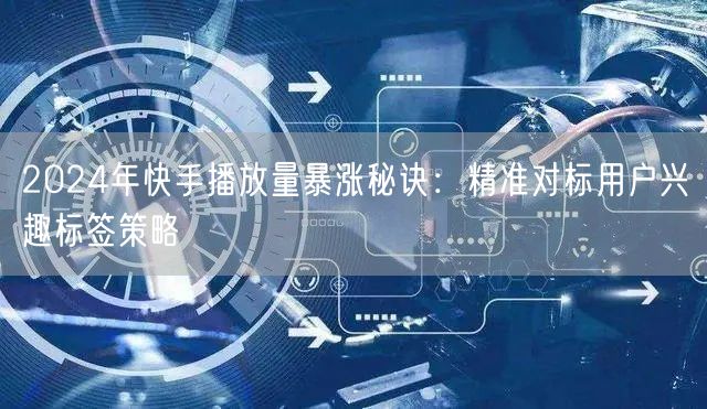 2024年快手播放量暴涨秘诀：精准对标用户兴趣标签策略