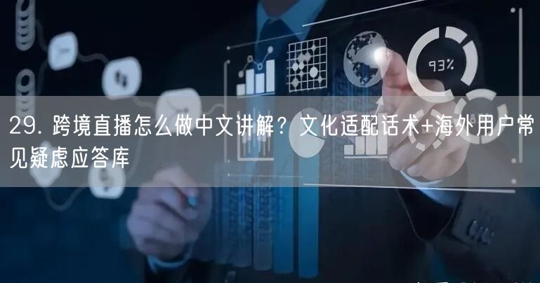 29. 跨境直播怎么做中文讲解？文化适配话术+海外用户常见疑虑应答库