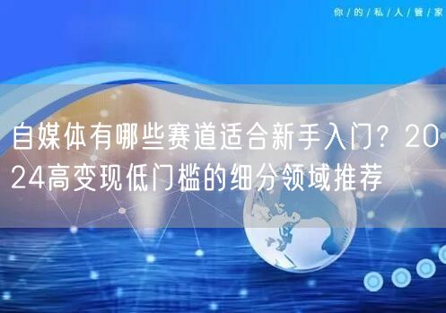 自媒体有哪些赛道适合新手入门？2024高变现低门槛的细分领域推荐